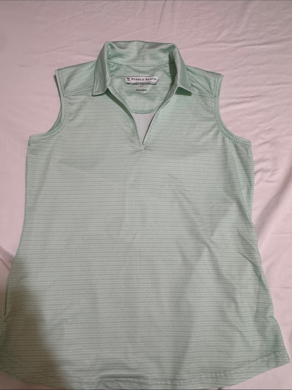 Pebble Beach Mint Green Sleeveless golf Polo Tank